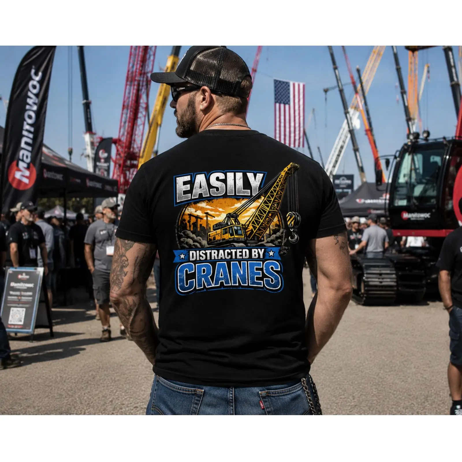 Heavy Equipment Operations - Vinçlere Kolayca Dikkat Çekiliyor Komik Tişört