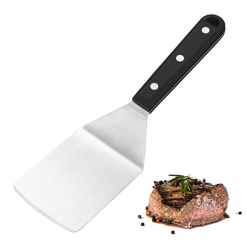 Heavy Equipment Scraper - Paslanmaz Çelik Izgara Spatulası, Perçinli Saplı