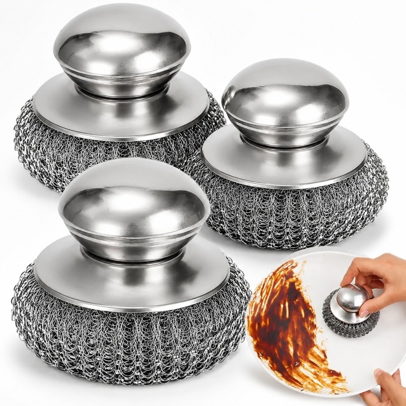 Heavy Equipment Scraper - Paslanmaz Çelik Saplı Tencere Fırçası, Ağır